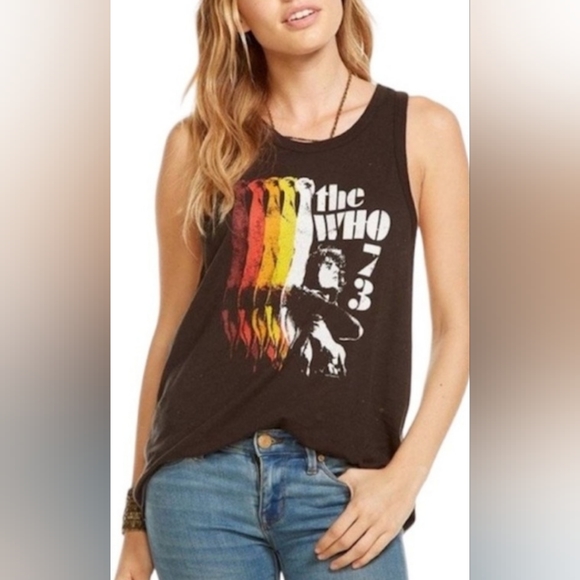 Chaser Tops - New Chaser The Who 73 Racerback Muscle Tank Top Tee Vintage Style 1973